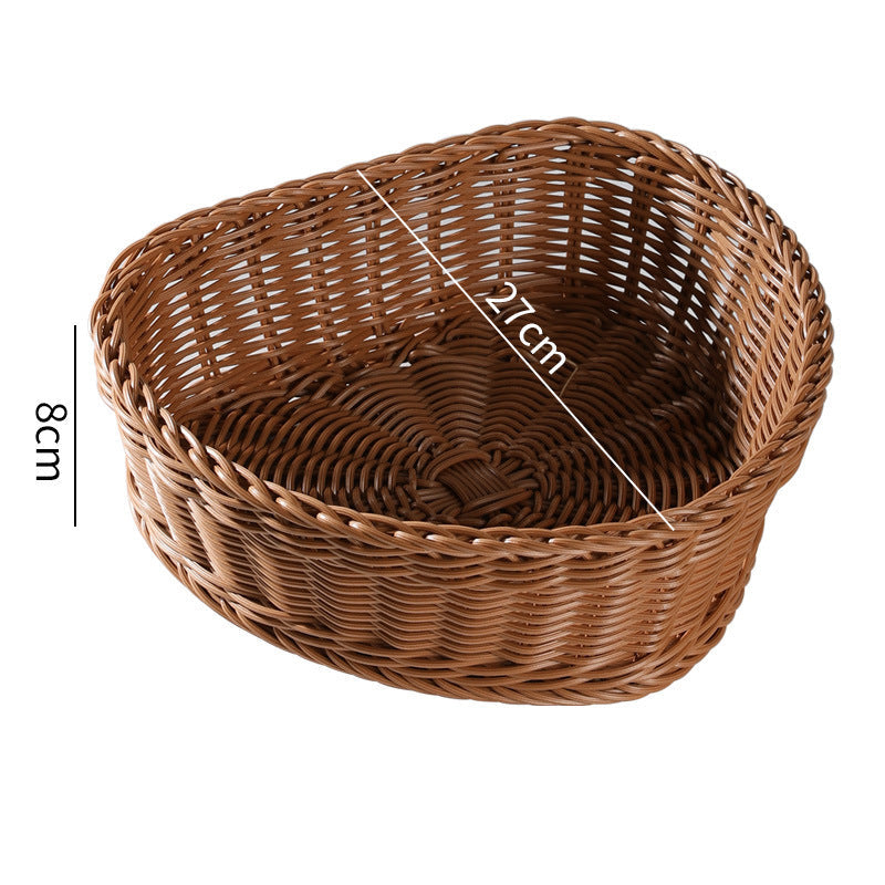 Heart-Shaped Woven Storage Basket