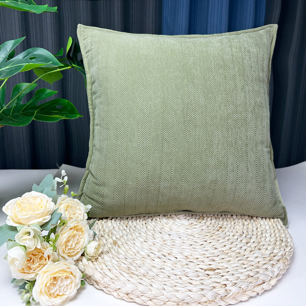 Textured Herringbone Design Throw Pillow