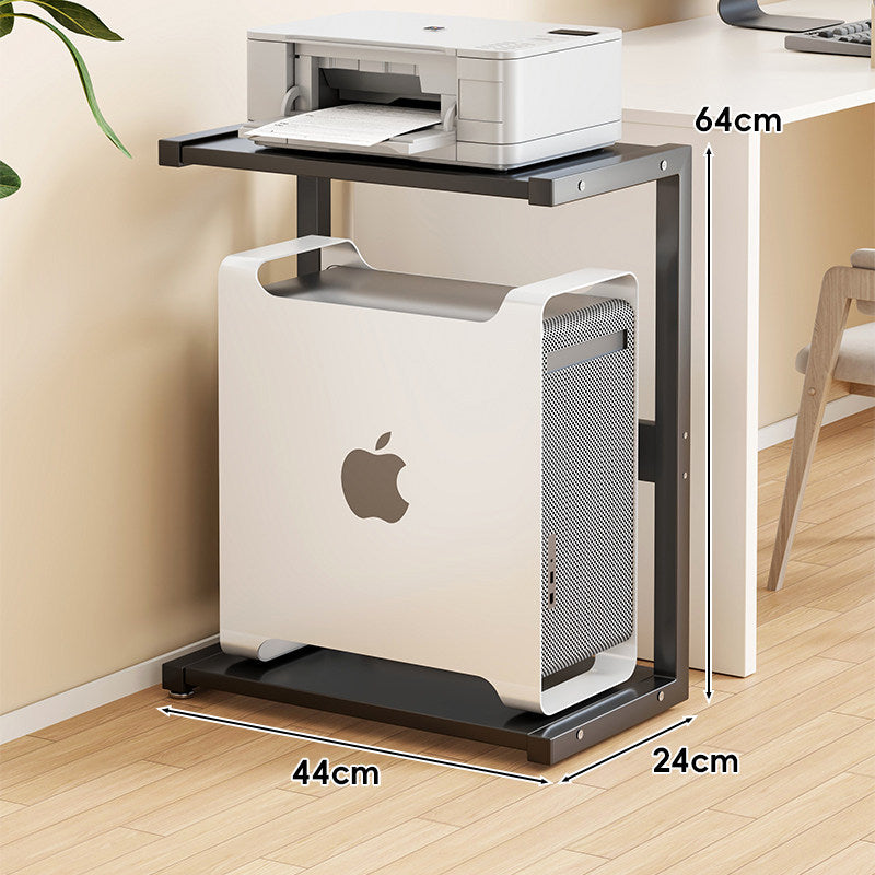 Two-Tier Space-Saving Under-Desk CPU Tower & Printer Stand