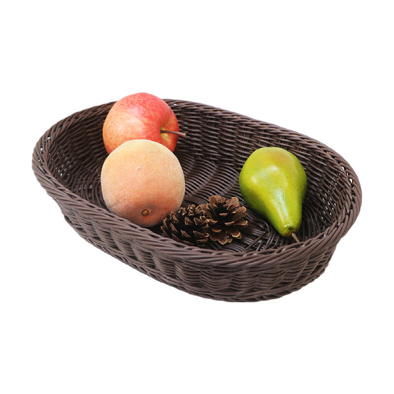 Handcrafted fruit basket made of woven material