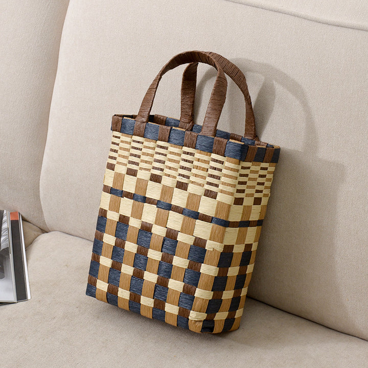 Handwoven shopping basket