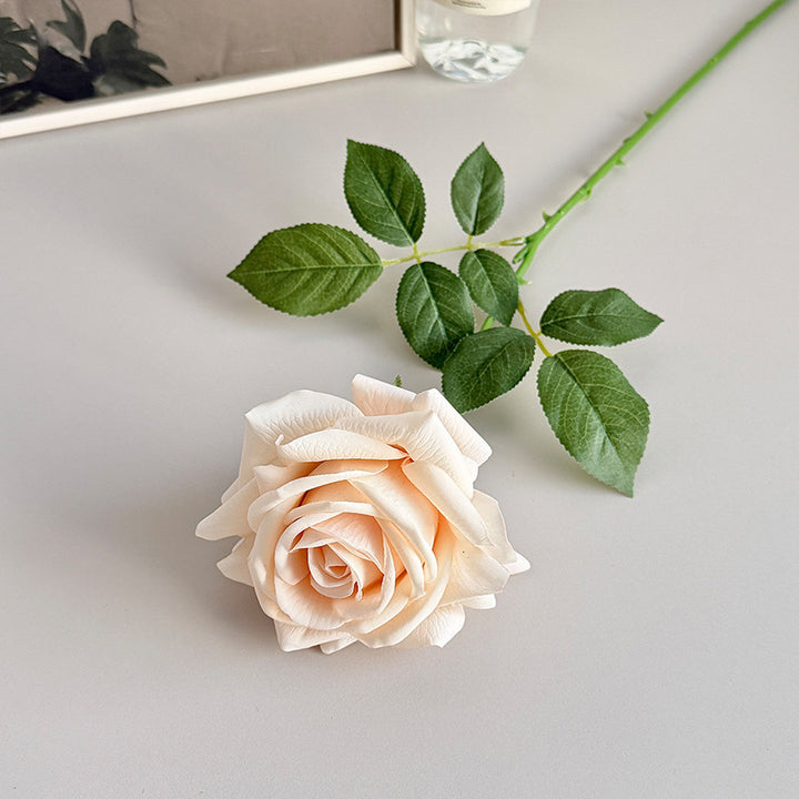 Realistic Silk Rose Stem for Home Decor