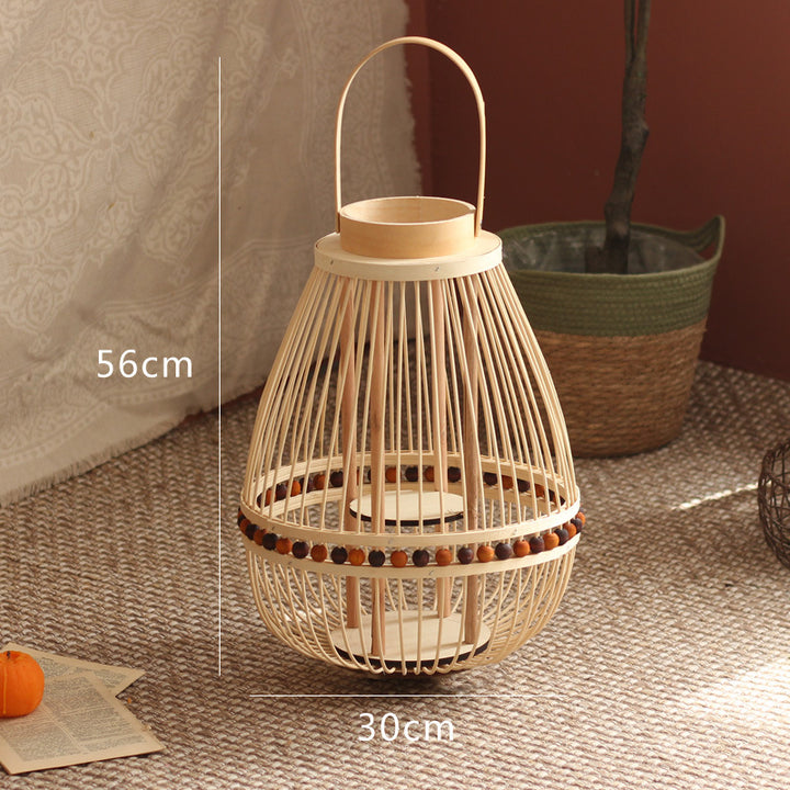 Handcrafted lantern made from natural materials