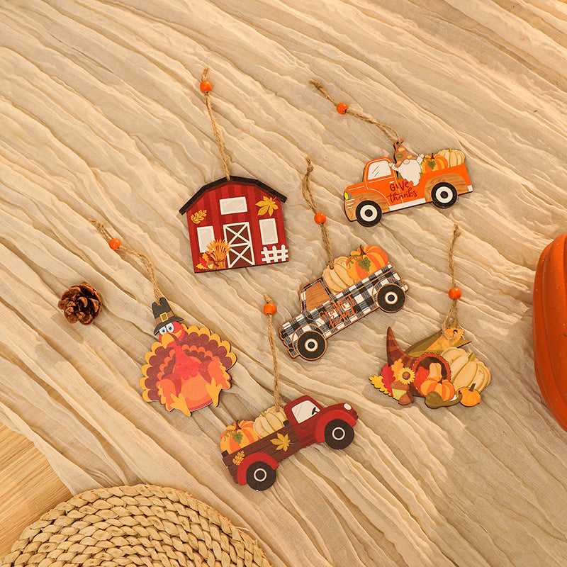 Decorative wooden figure in nostalgic truck design