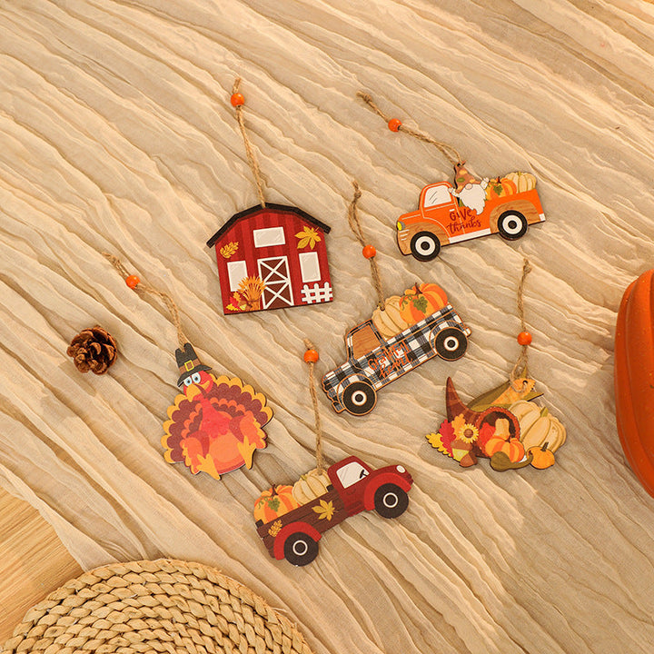 Decorative wooden figure in nostalgic truck design