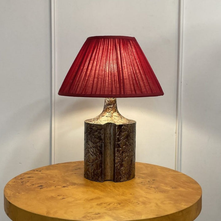 Artistic wooden table lamp