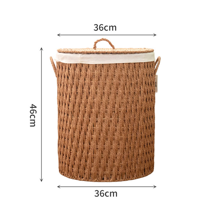 Handcrafted storage basket made of natural fibers