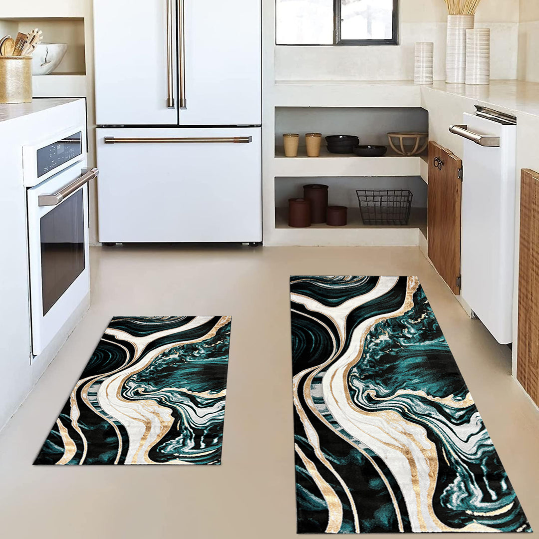 Vintage-Inspired Kitchen Mat Set
