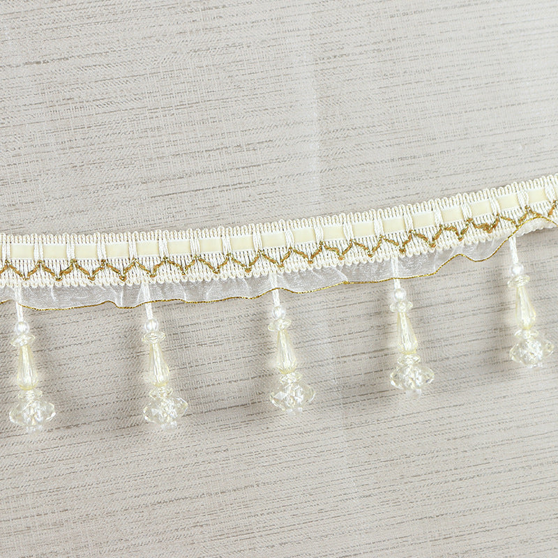 Decorative lace trim with pearls