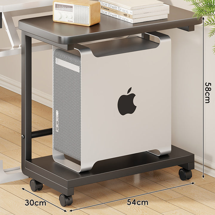 Rolling CPU Tower Stand with Ventilated Metal Base Locking Casters and Cable Management