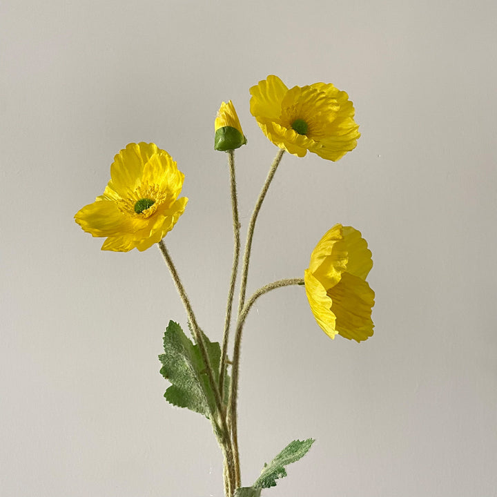 Lifelike Artificial Poppy Stem Arrangement