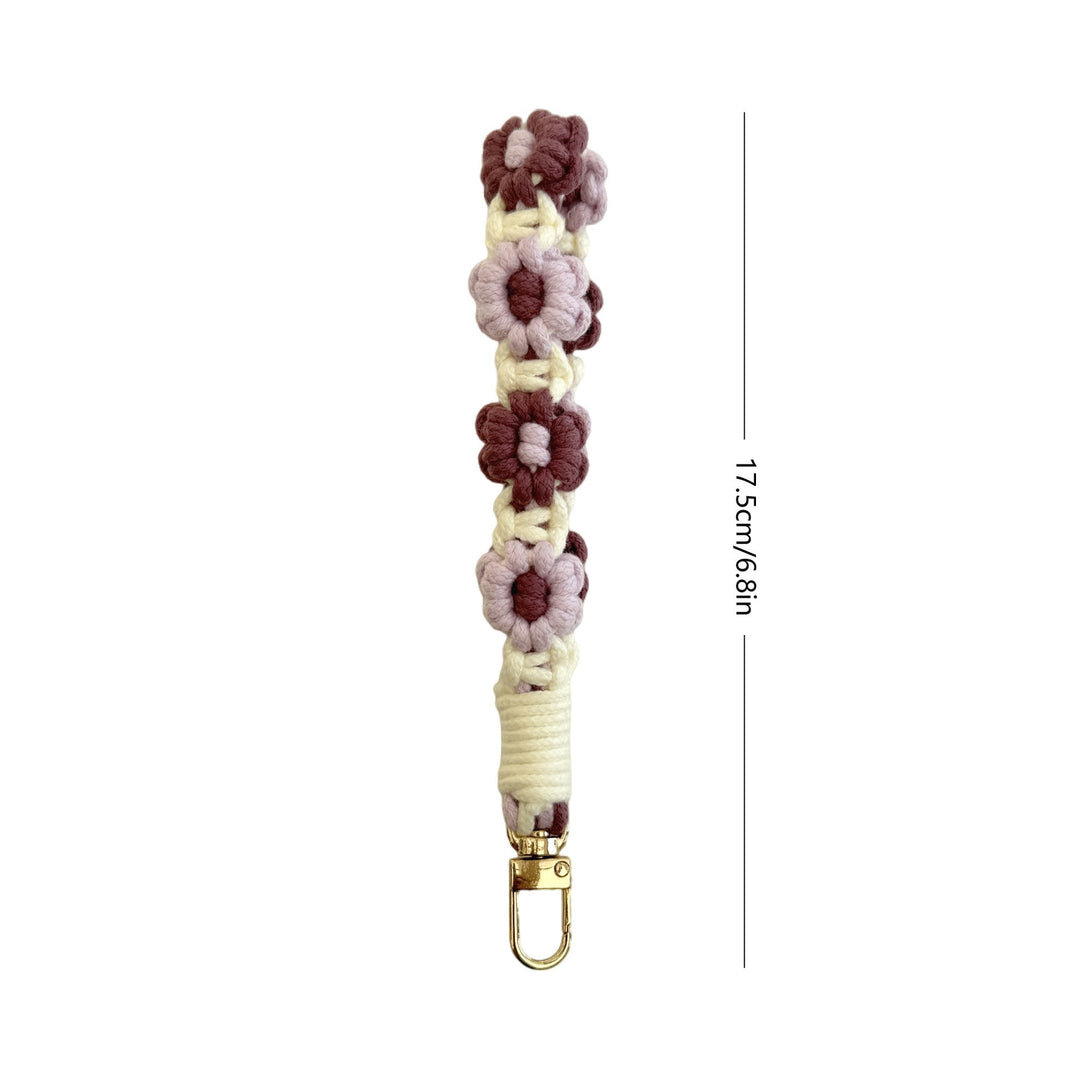 Floral Macrame Keychain Holder