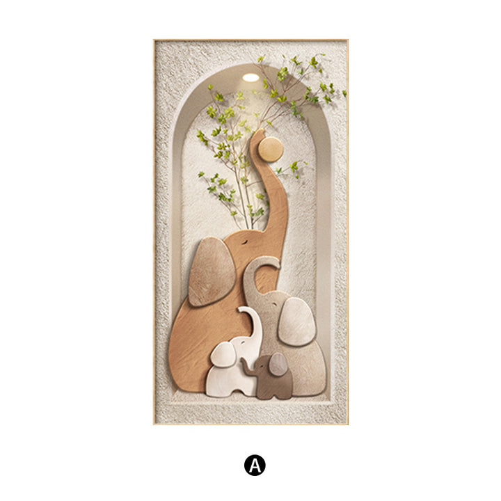 Decorative Elephant-Themed Wall Artwork