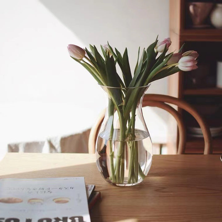 Elegant Flowing Glass Vase