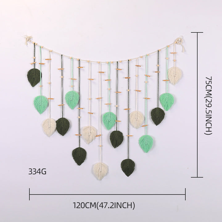 Macrame Wall Decor with Leaf Design