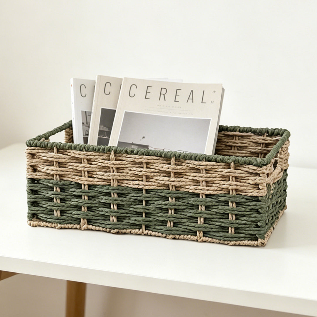 Handcrafted storage basket in natural design