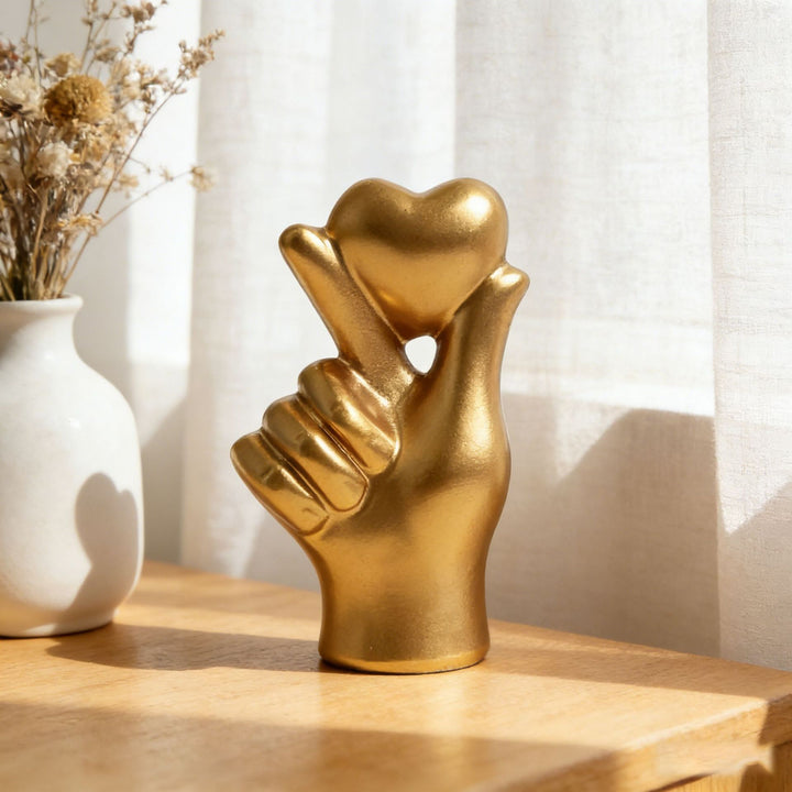 Decorative Heart Gesture Sculpture