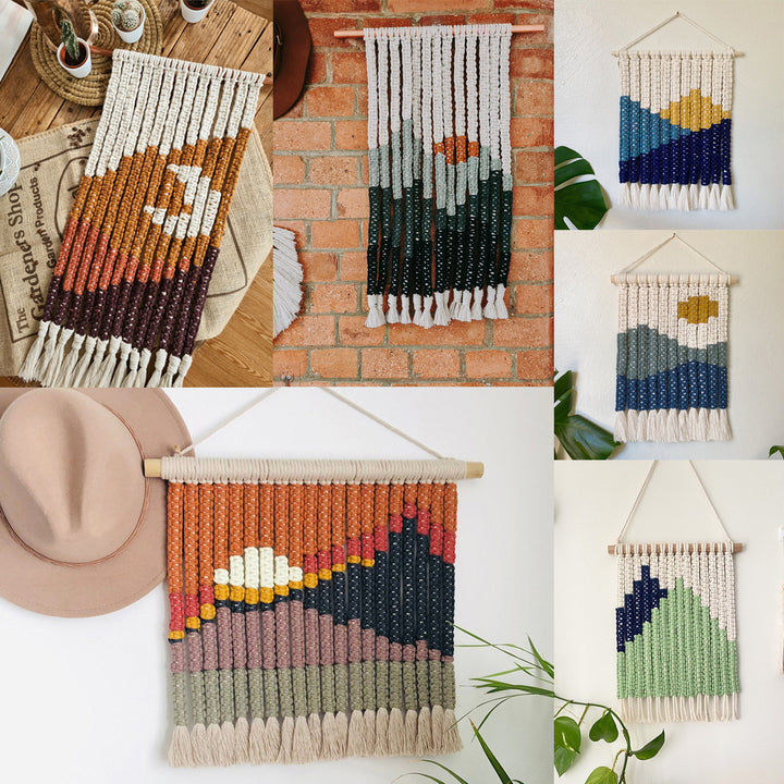 Macrame Wall Decor with Stylish Geometric Pattern