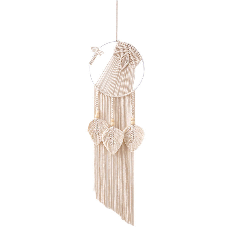 Decorative Macrame Wall Hanging with Leaf Accents