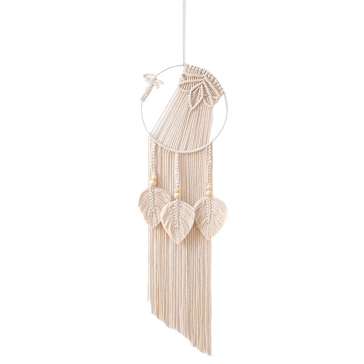 Decorative Macrame Wall Hanging with Leaf Accents
