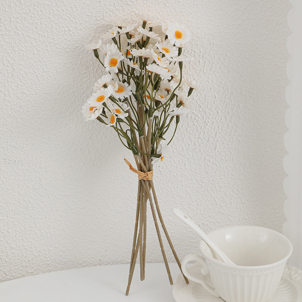 Decorative artificial flower arrangement