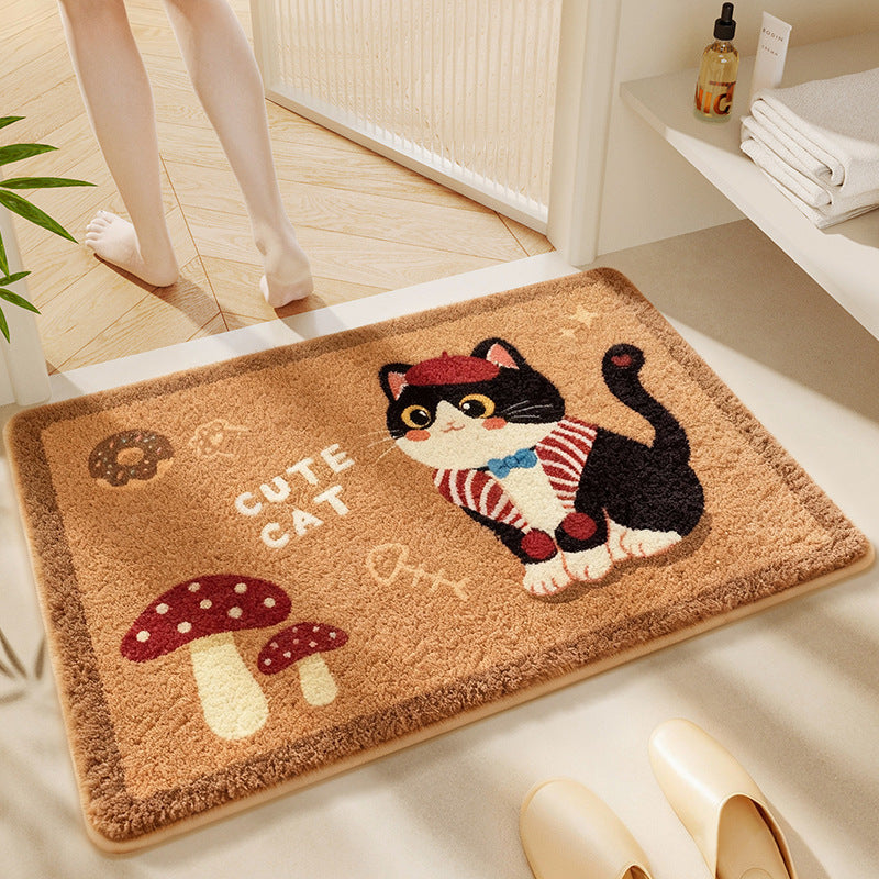 Cartoon Dog-themed Bath Rug Avarnia