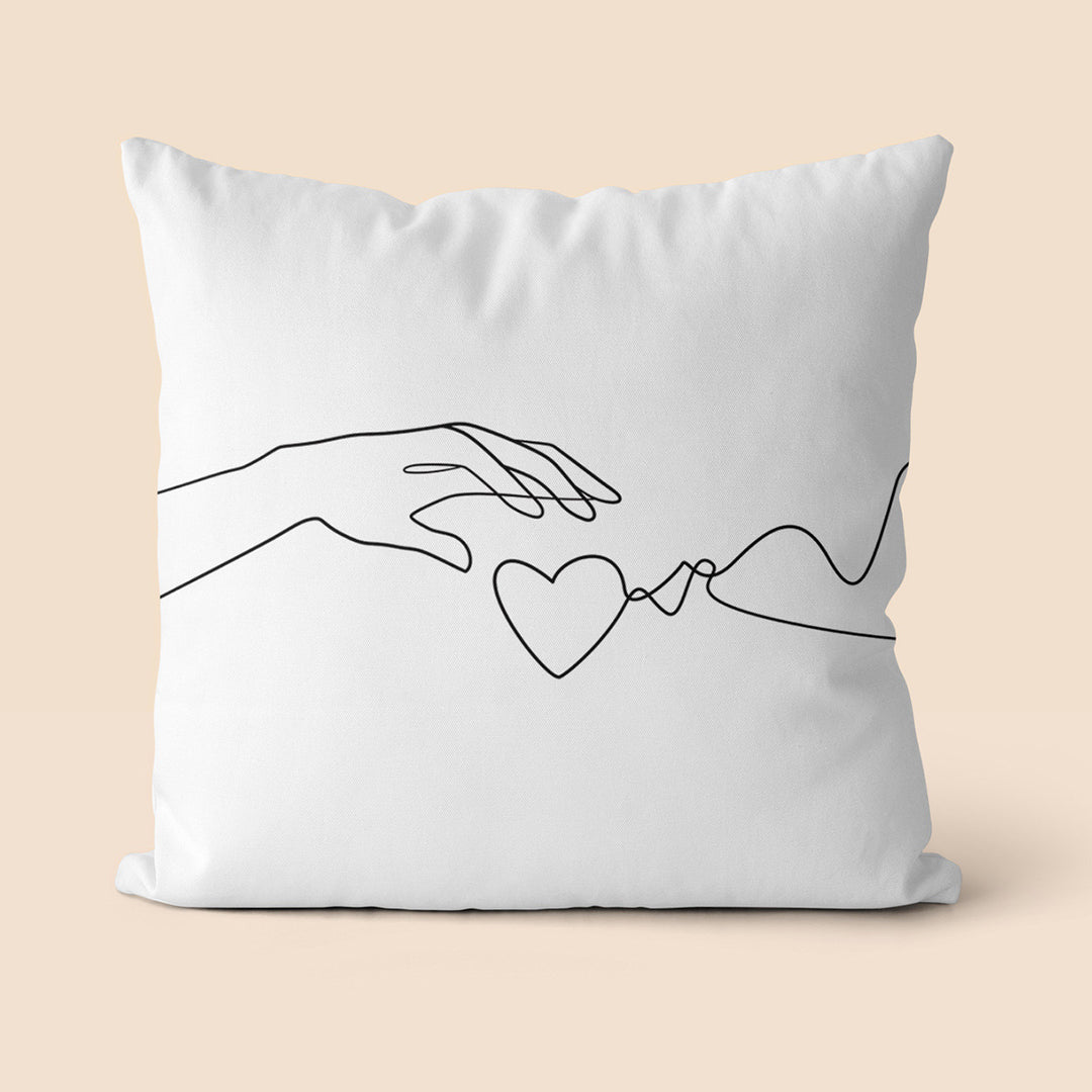 Artistic Line Drawing Throw Pillow