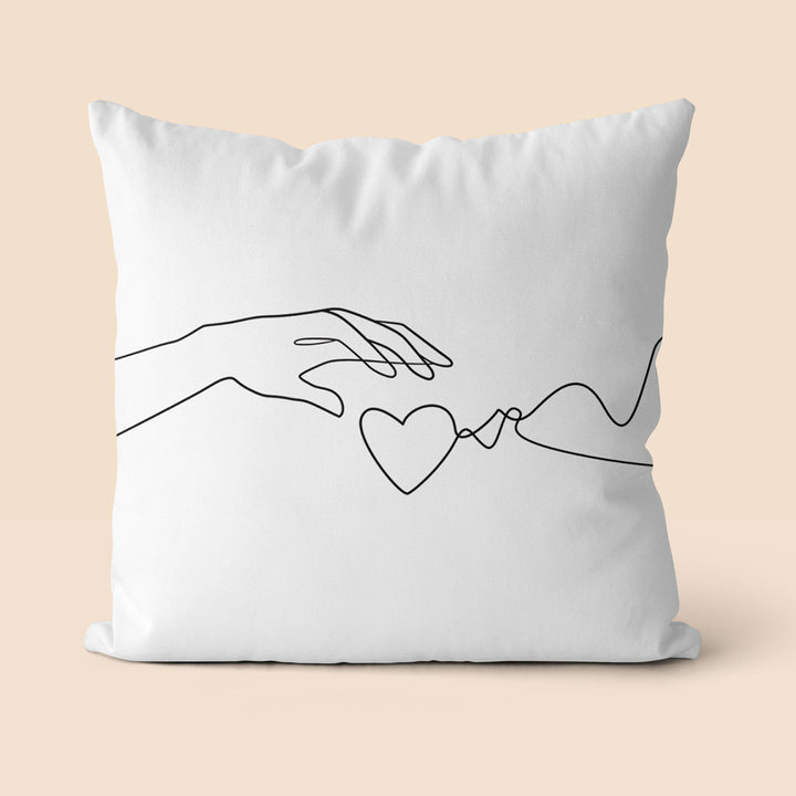 Artistic Line Drawing Throw Pillow