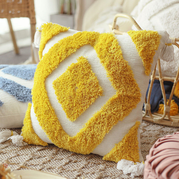 Textured Woven Accent Pillow for Living Room