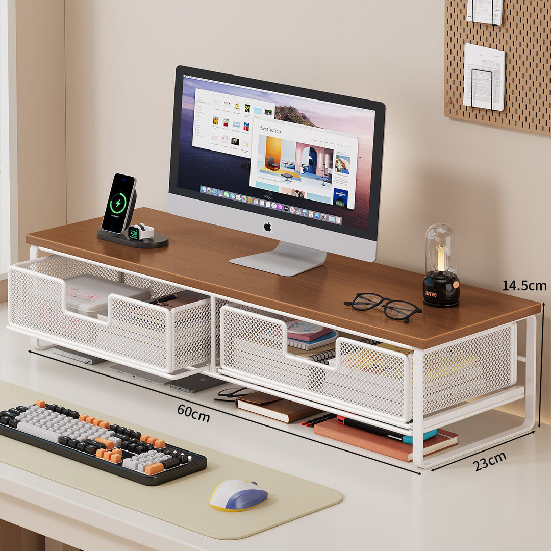 Multi-Function Desk Organizer with Mesh Storage Boxes