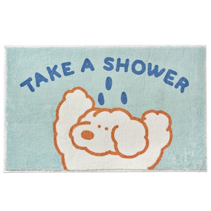 Plush Dog-Themed Floor Mat