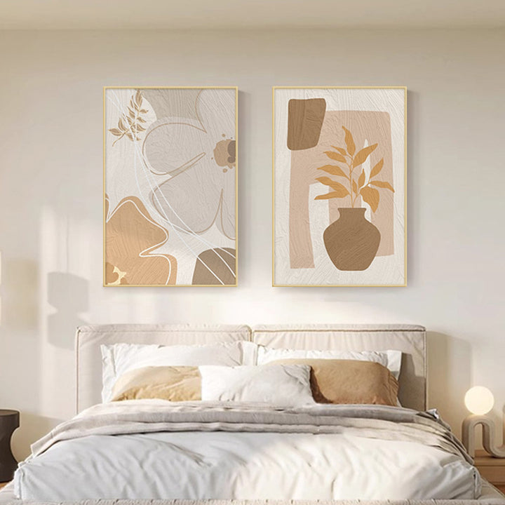 Floral Abstract Textured Wall Art