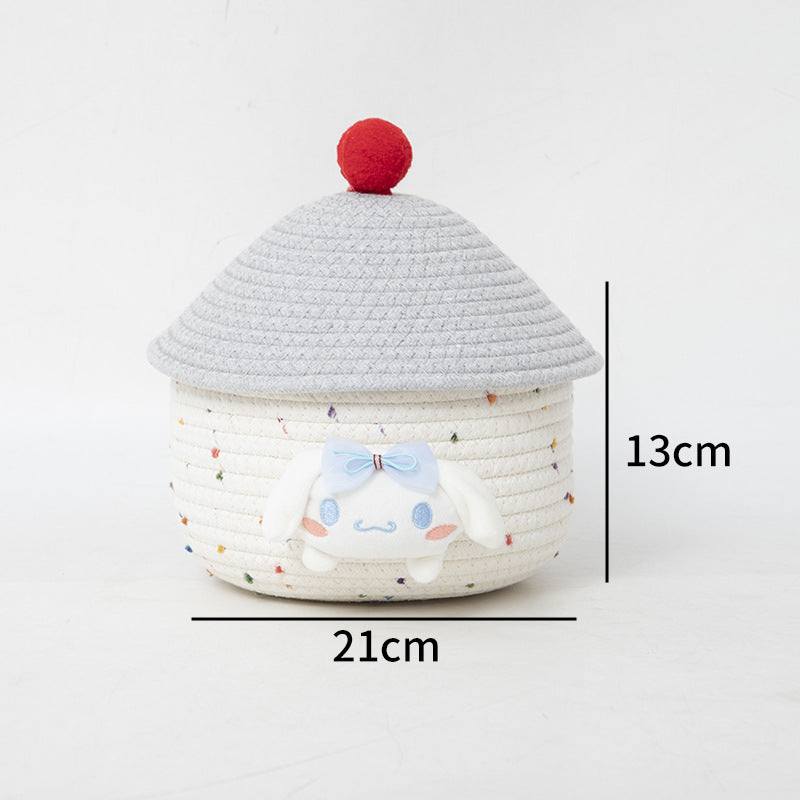 Storage basket with cute animal motif