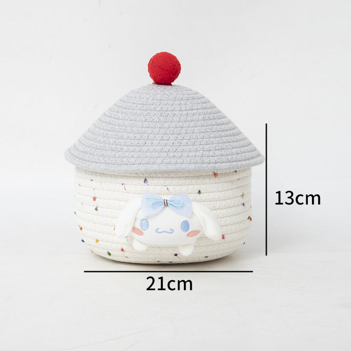 Storage basket with cute animal motif