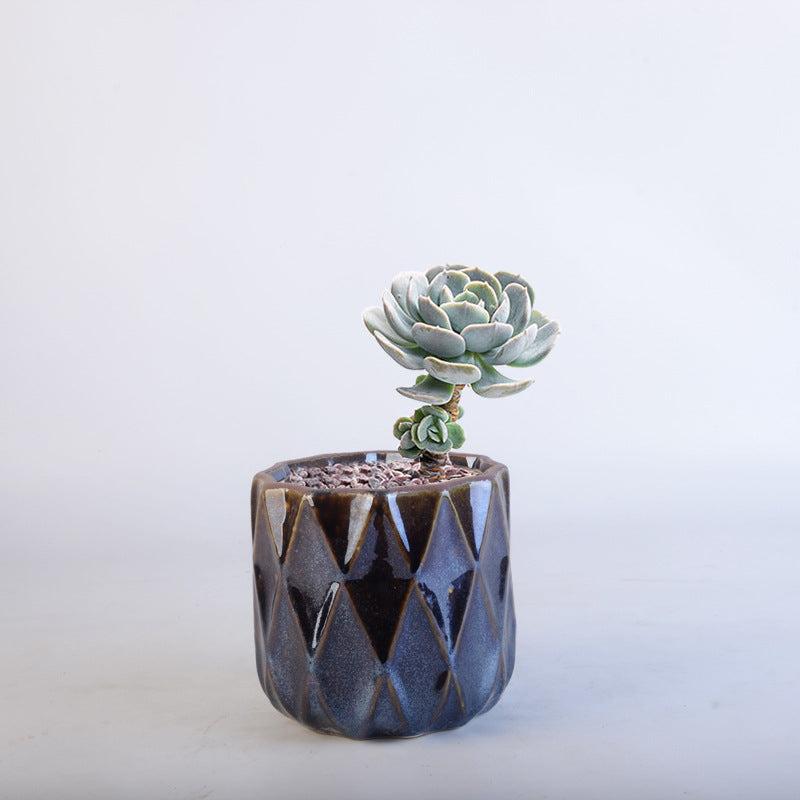 Elegant geometric plant bowl