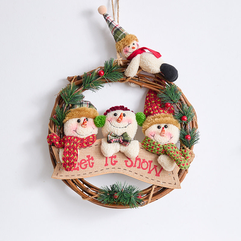 Christmas wreath with lights