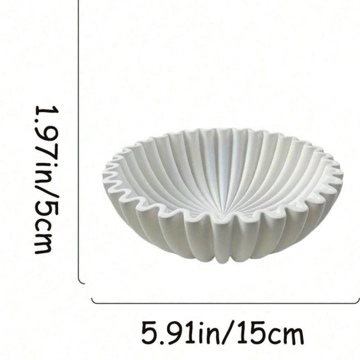 Decorative Fluted Ceramic Bowl