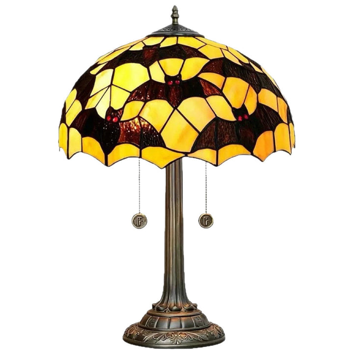 Decorative table lamp in bat design