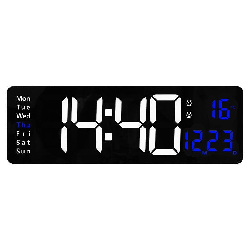 Digital wall clock with multifunctional LED display