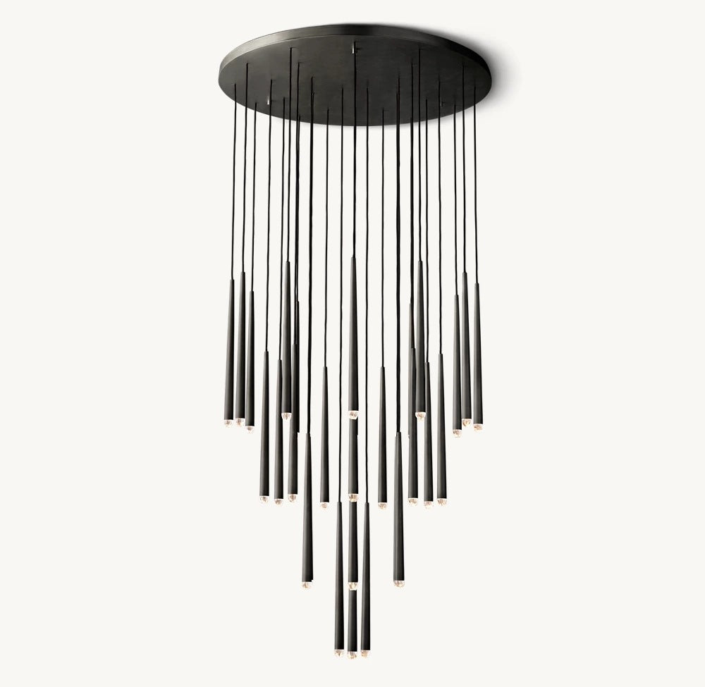 Hanging pipe pendant light