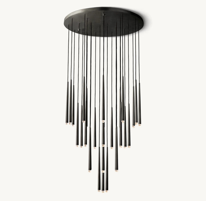Hanging pipe pendant light
