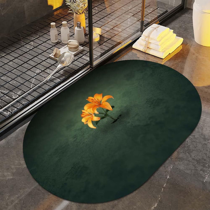 Floral Art Bath Rug
