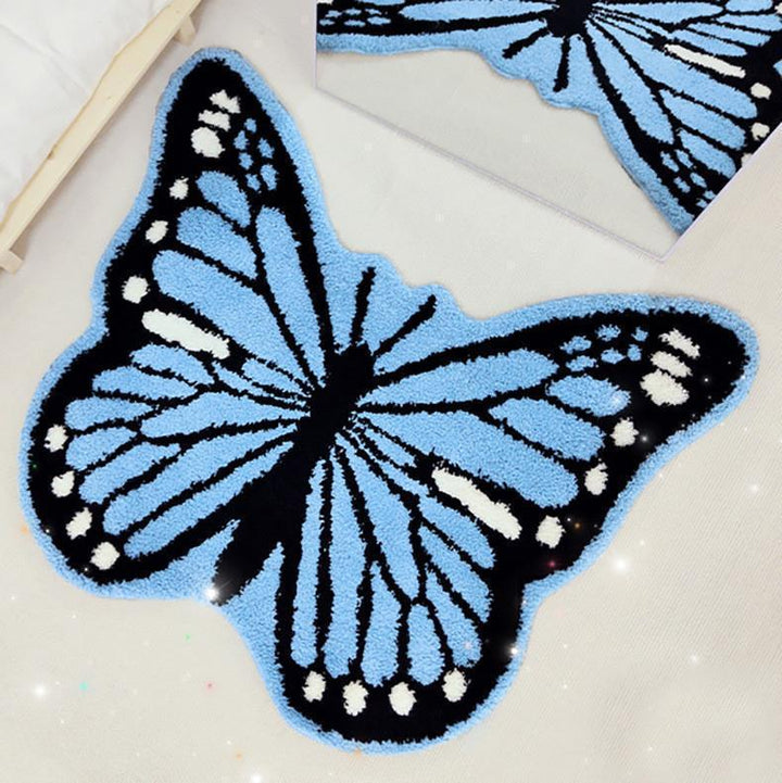 Butterfly-Shaped Decorative Bath Mat for Bathroom