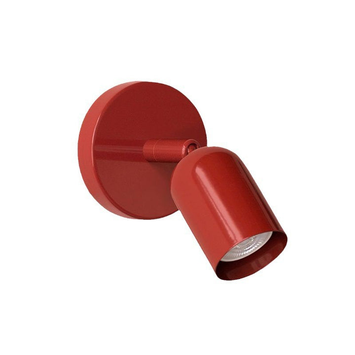 Adjustable directional metal wall spotlight with swiveling head