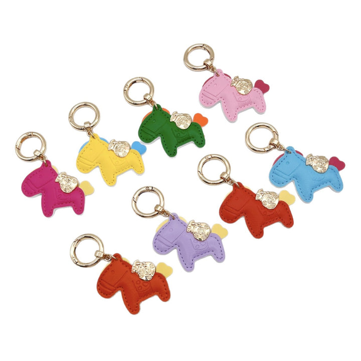 Animal-Shaped Leather Keychain