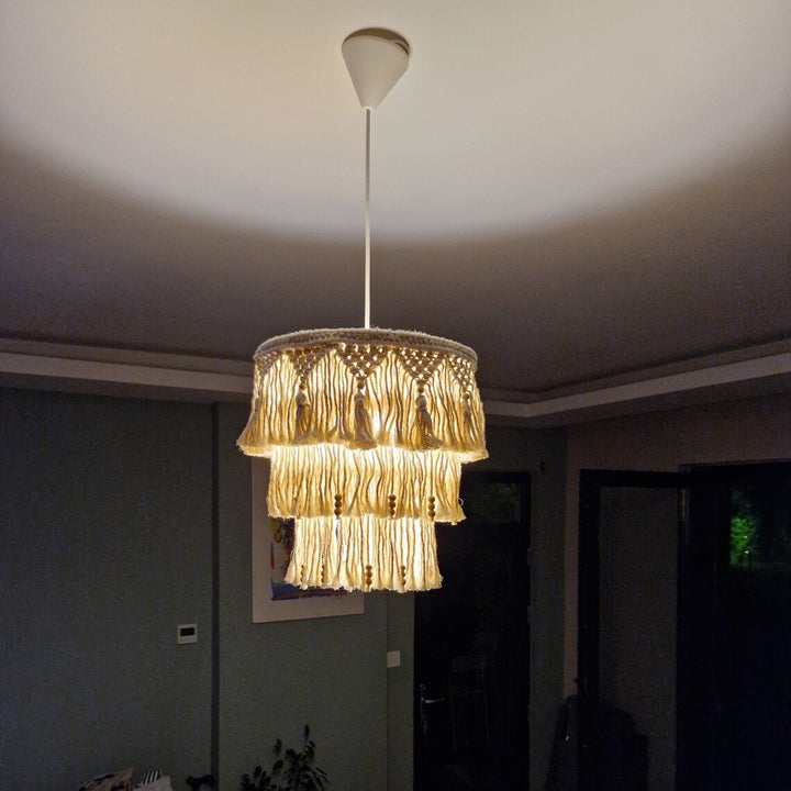 Modern Macramé Pendant Lamp