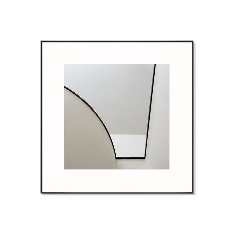 Framed Black and White Architectural Artwork
