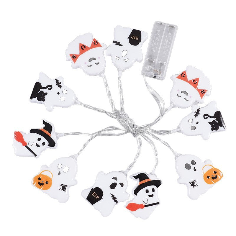 Halloween Ghost LED Light Chain Decorative Garland