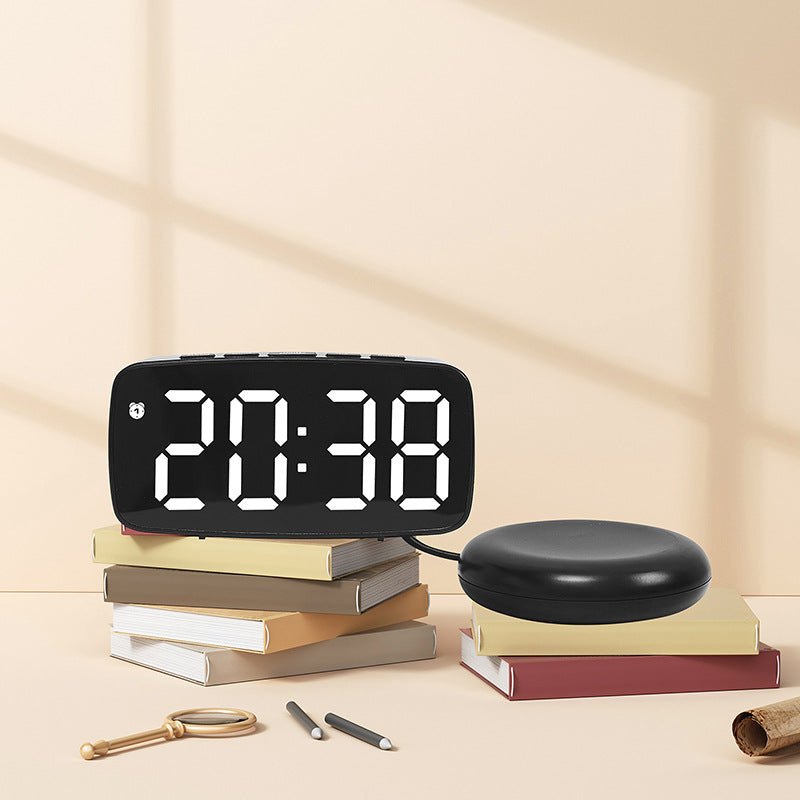 Digital alarm clock with LED display and temperature function