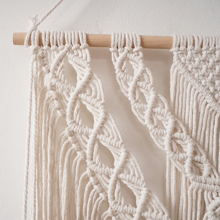 Macrame Wall Shelf Organizer with Bohemian Design